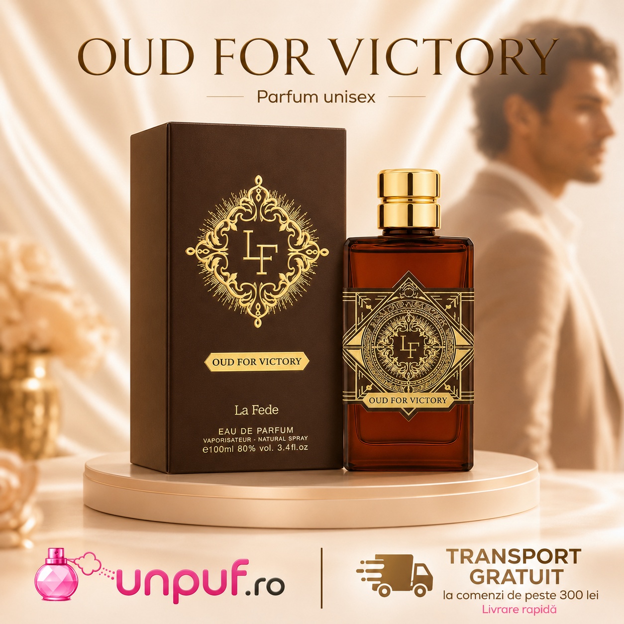 La Fede Oud For Victory parfum arabesc unisex cu aromă intensă, elegantă și persistentă