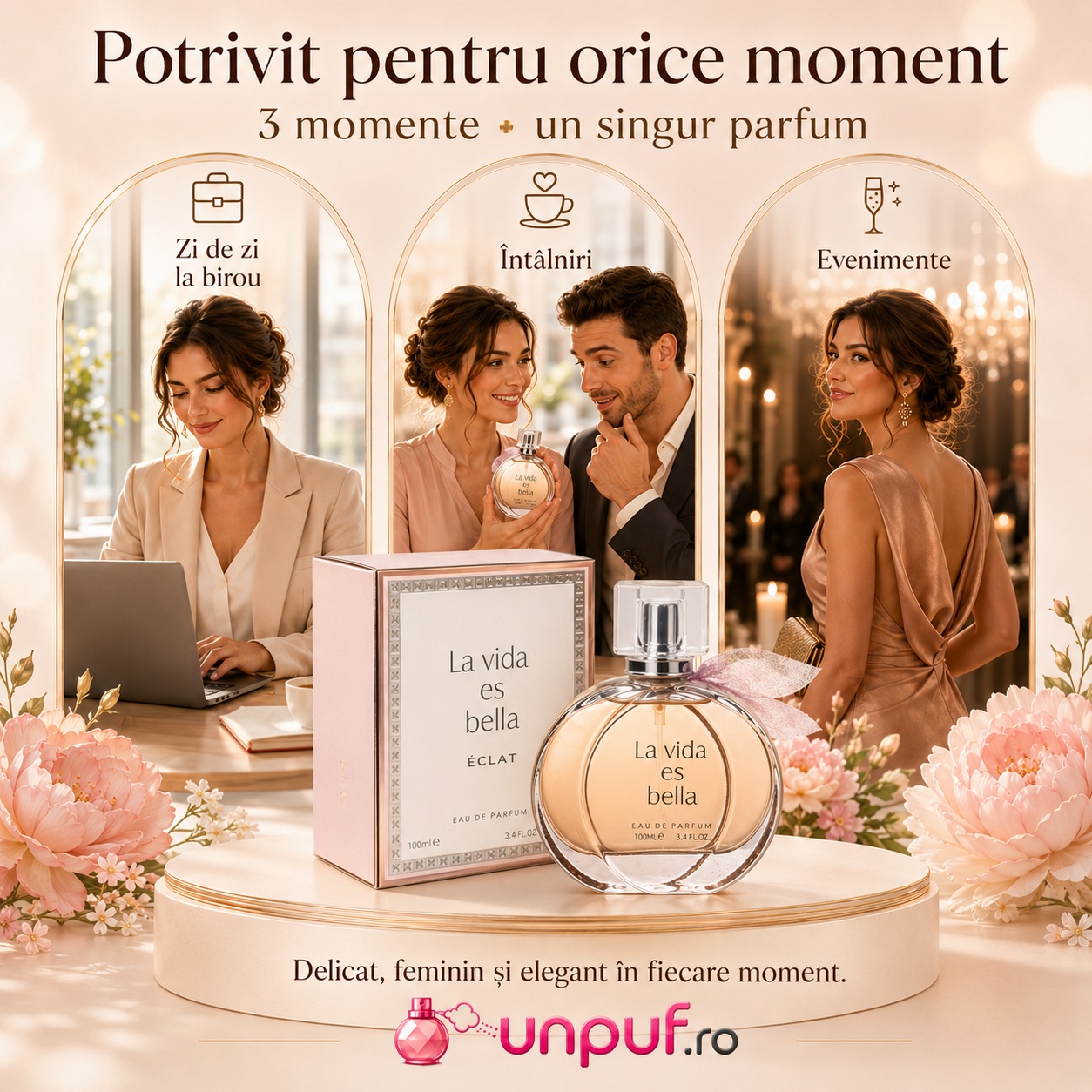 La Vida es Bella Fragrance World potrivit pentru zi de zi, birou, &icirc;nt&acirc;lniri și evenimente