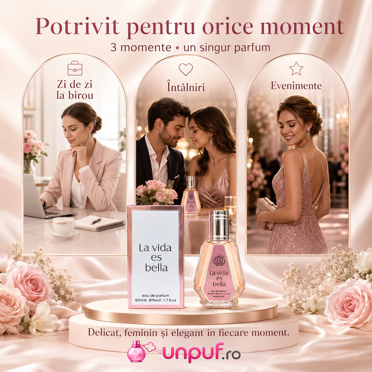 La Vida es Bella Fragrance World potrivit pentru zi de zi la birou, &icirc;nt&acirc;lniri și evenimente