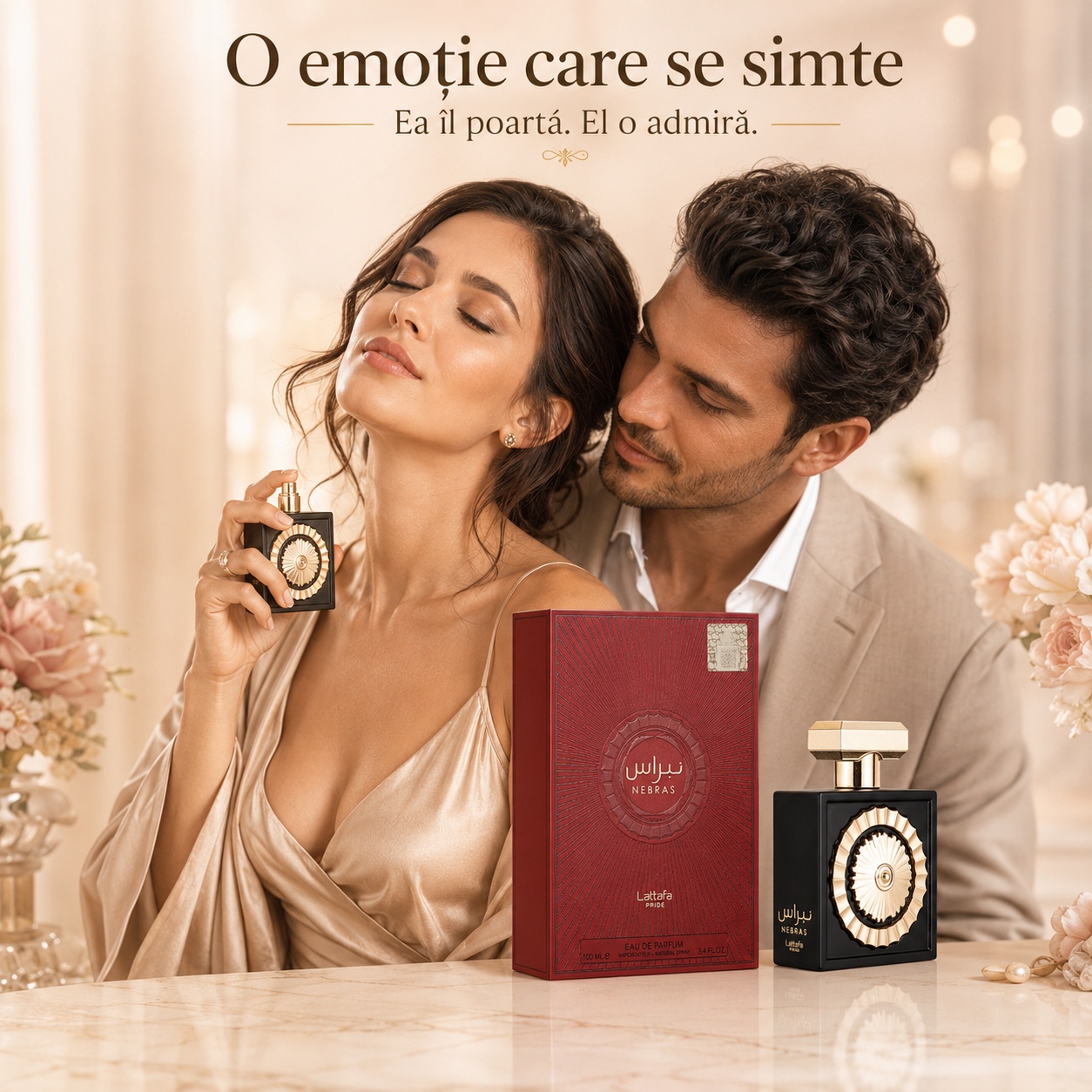 Lattafa Nebras parfum unisex elegant, dulce și cald, o emoție care se simte
