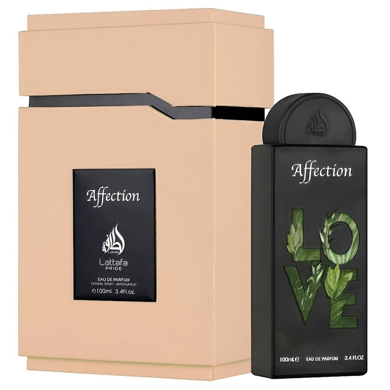 Parfum Lattafa Pride Affection 100 ml apă de parfum unisex cu flacon original negru și cutie crem Lattafa Pride