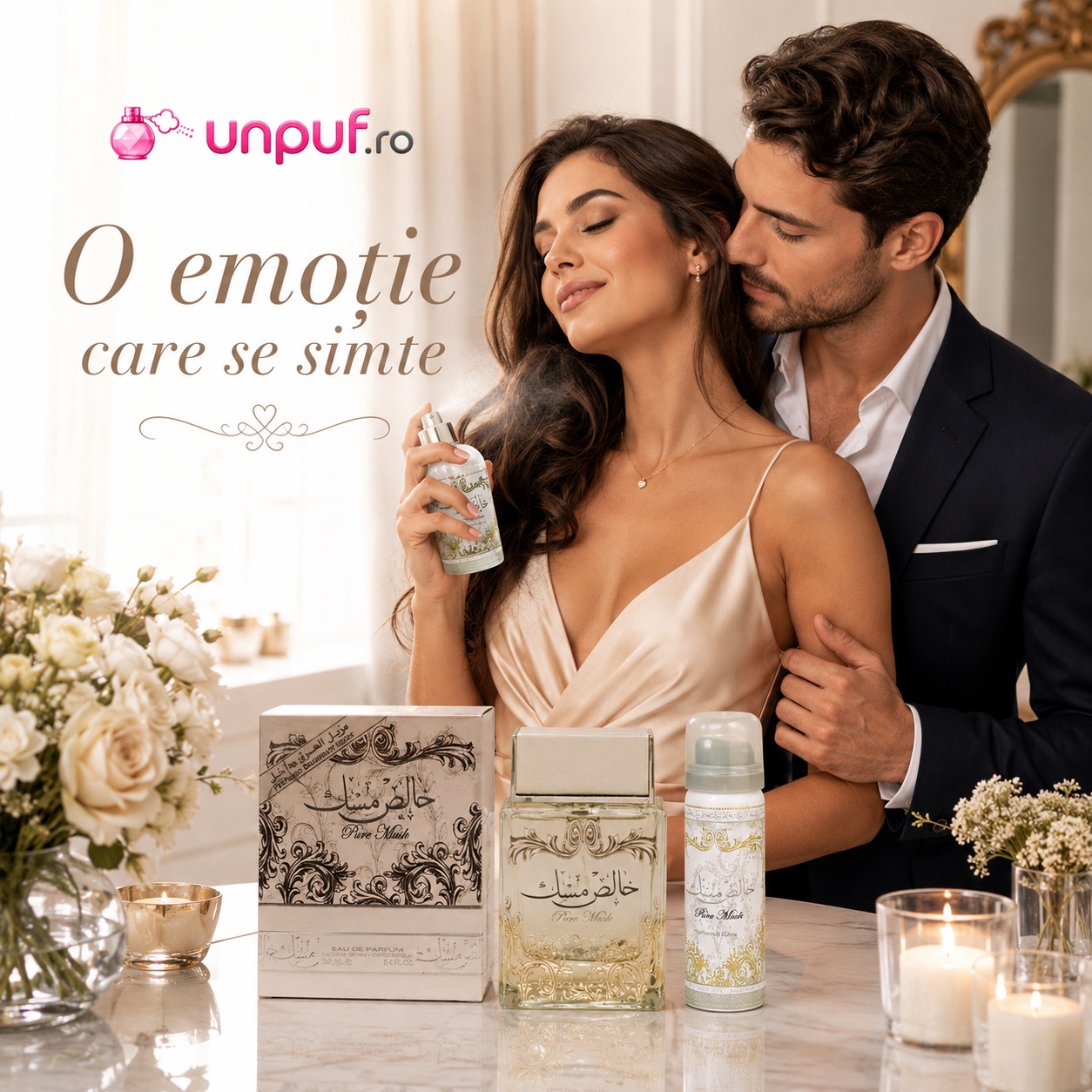 Lattafa Pure Musk 100 ml + Deo, pachet parfumat pentru zi de zi și cadou