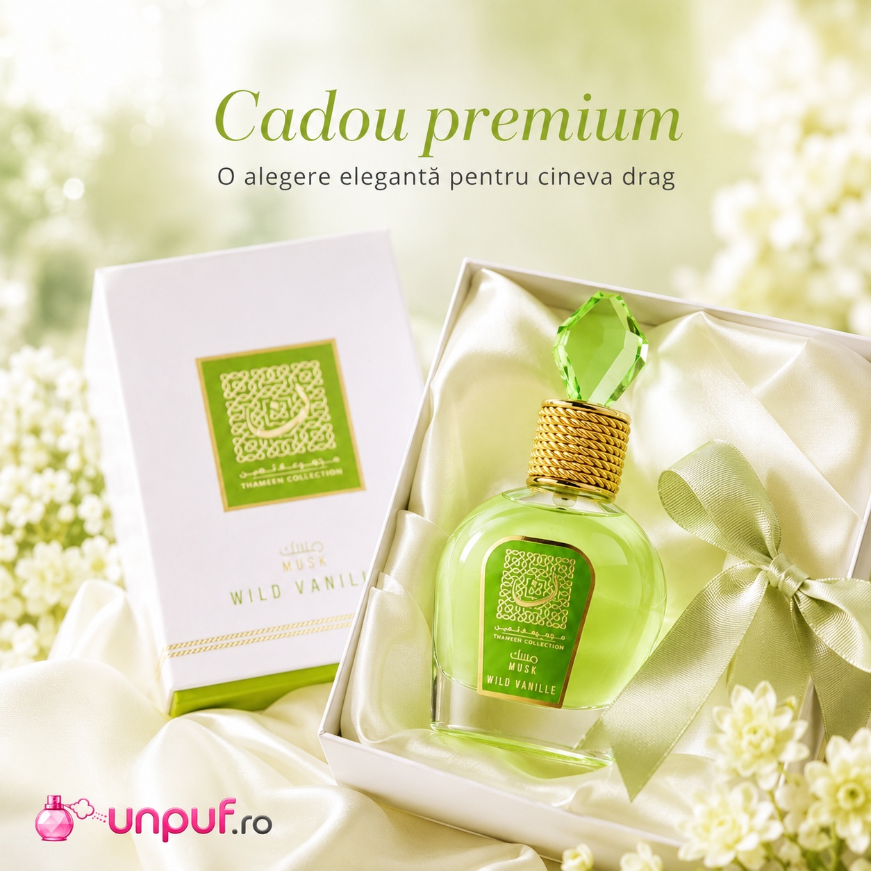 Lattafa Thameen Wild Vanille cadou premium pentru cineva drag parfum unisex elegant cu vanilie și mosc