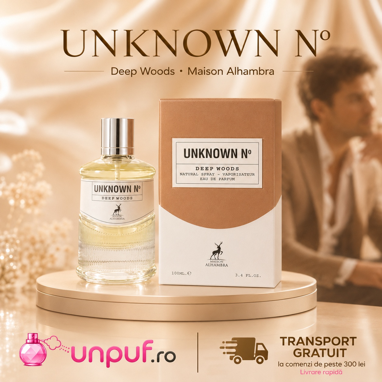 Maison Alhambra Unknown No Deep Woods, parfum arabesc unisex cu transport gratuit la comenzi eligibile