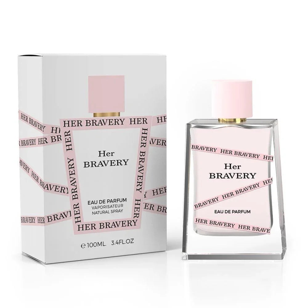 Milestone Her Bravery 100 ml sticlă și cutie produs pe fundal alb