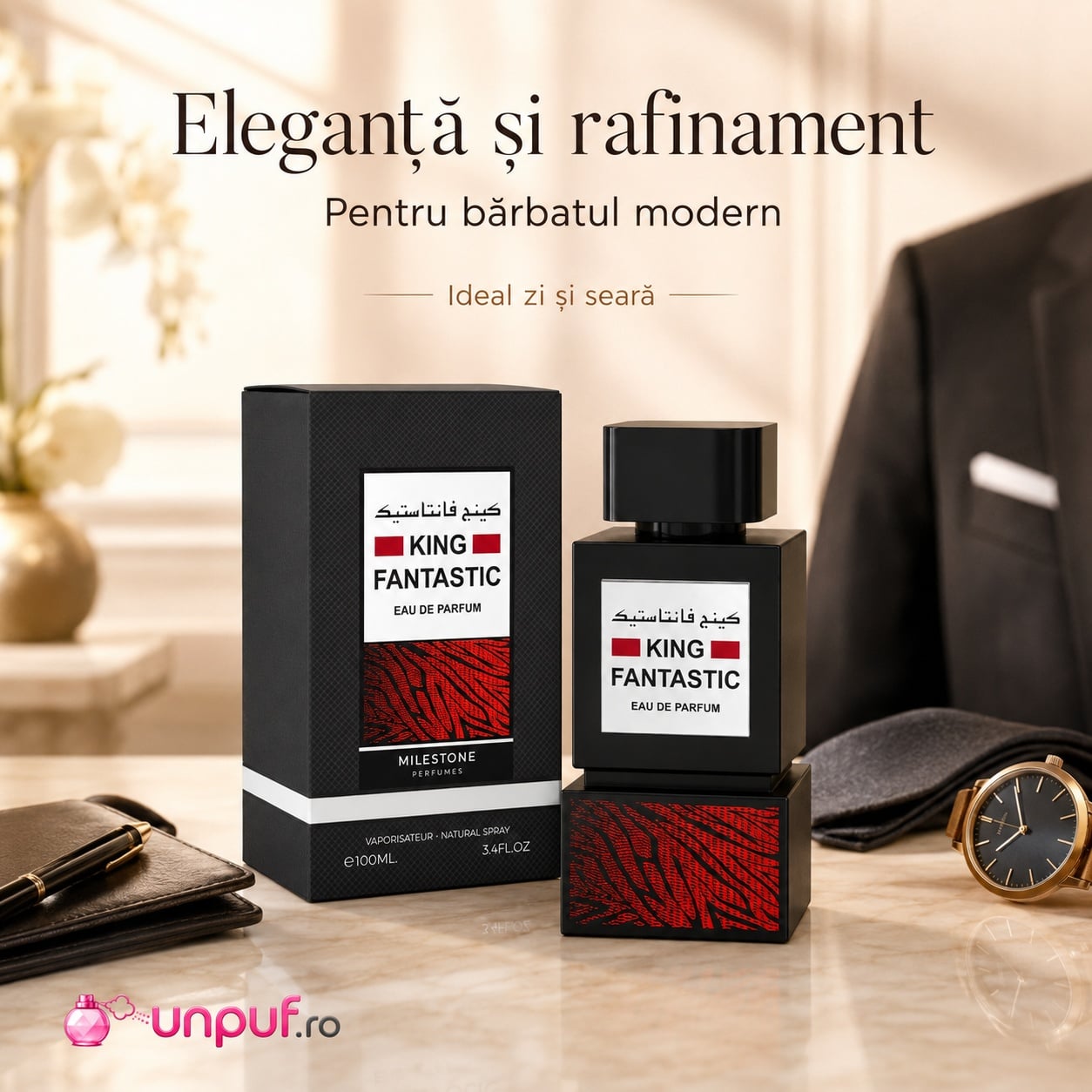 Milestone King Fantastic parfum elegant și rafinat pentru bărbatul modern, ideal zi și seară