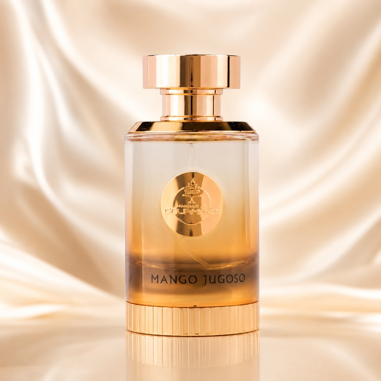 Sticlă parfum Mango Jugoso 100ml, parfum arabesc fructat floral cu mango și accente aurii