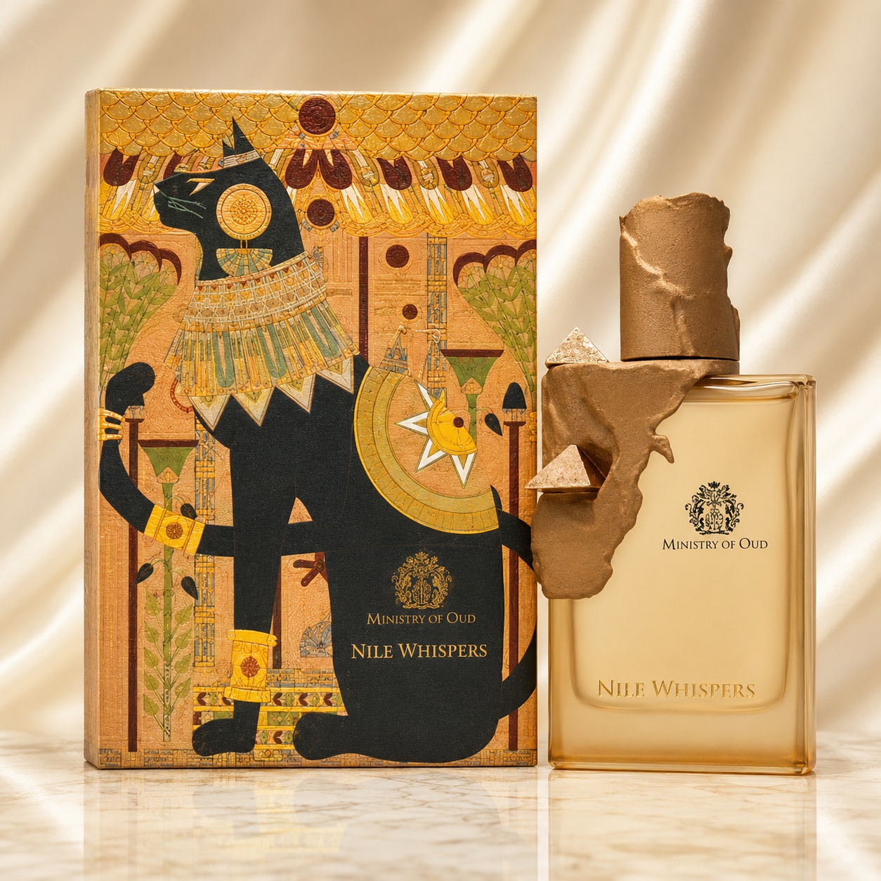 Parfum Nile Whispers Eau de Parfum 100ml unisex Ministry Of Oud, sticlă elegantă și cutie cu design egiptean premium