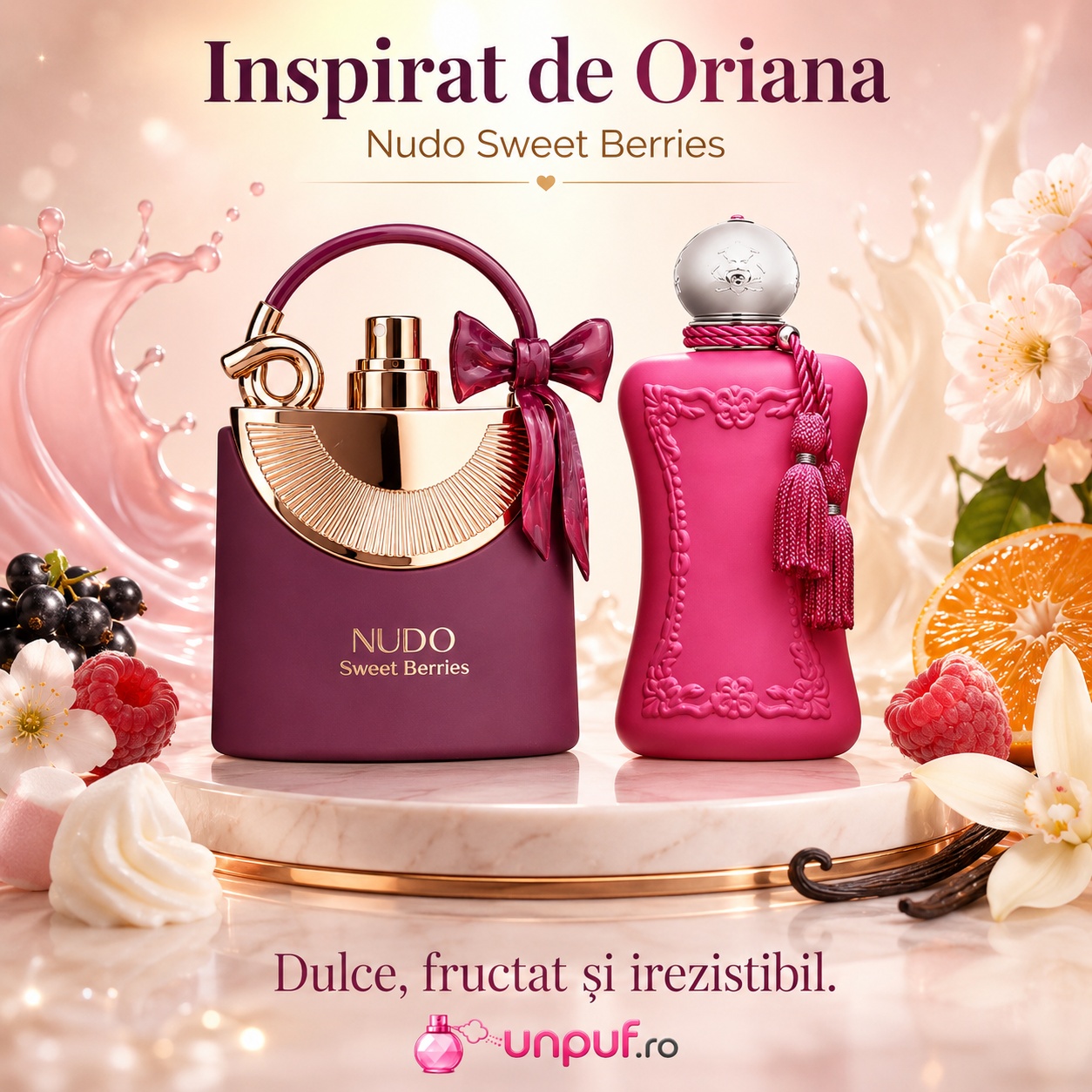 Nudo Sweet Berries inspirat de Oriana parfum dulce fructat și irezistibil