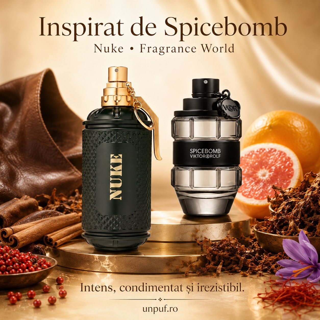 Nuke Fragrance World inspirat din Spicebomb Viktor Rolf parfum condimentat, intens și irezistibil