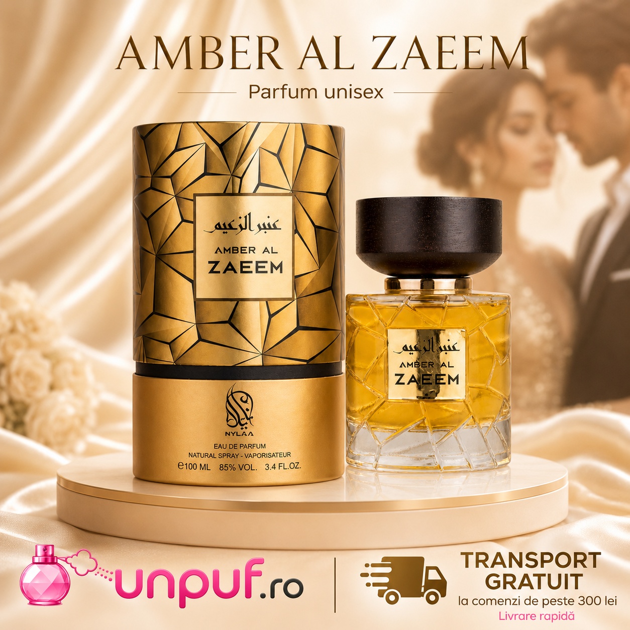 Nylaa Amber Al Zaeem parfum unisex cu transport gratuit la comenzi de peste 300 lei unpuf.ro
