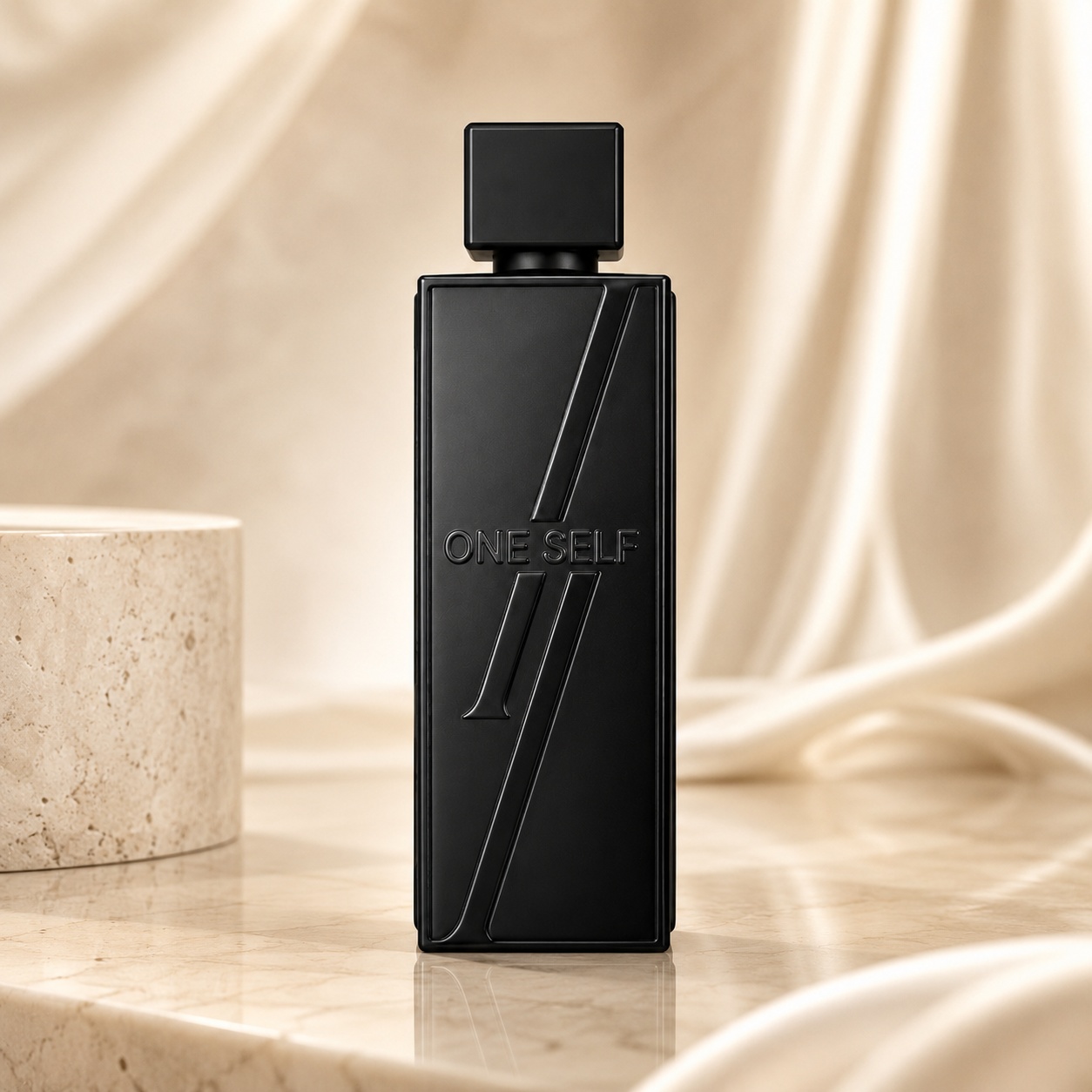 Flacon One Self Fragrance World 100 ml Extract de Parfum pentru bărbați cu design negru mat și capac pătrat