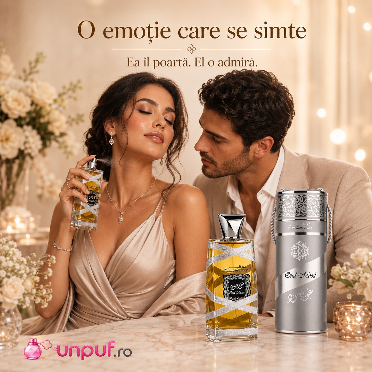 Oud Mood Reminiscence Lattafa parfum romantic unisex, elegant, cald și memorabil
