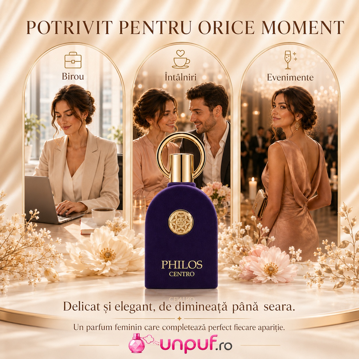 Parfum Philos Centro Maison Alhambra potrivit pentru birou, &icirc;nt&acirc;lniri și evenimente elegante