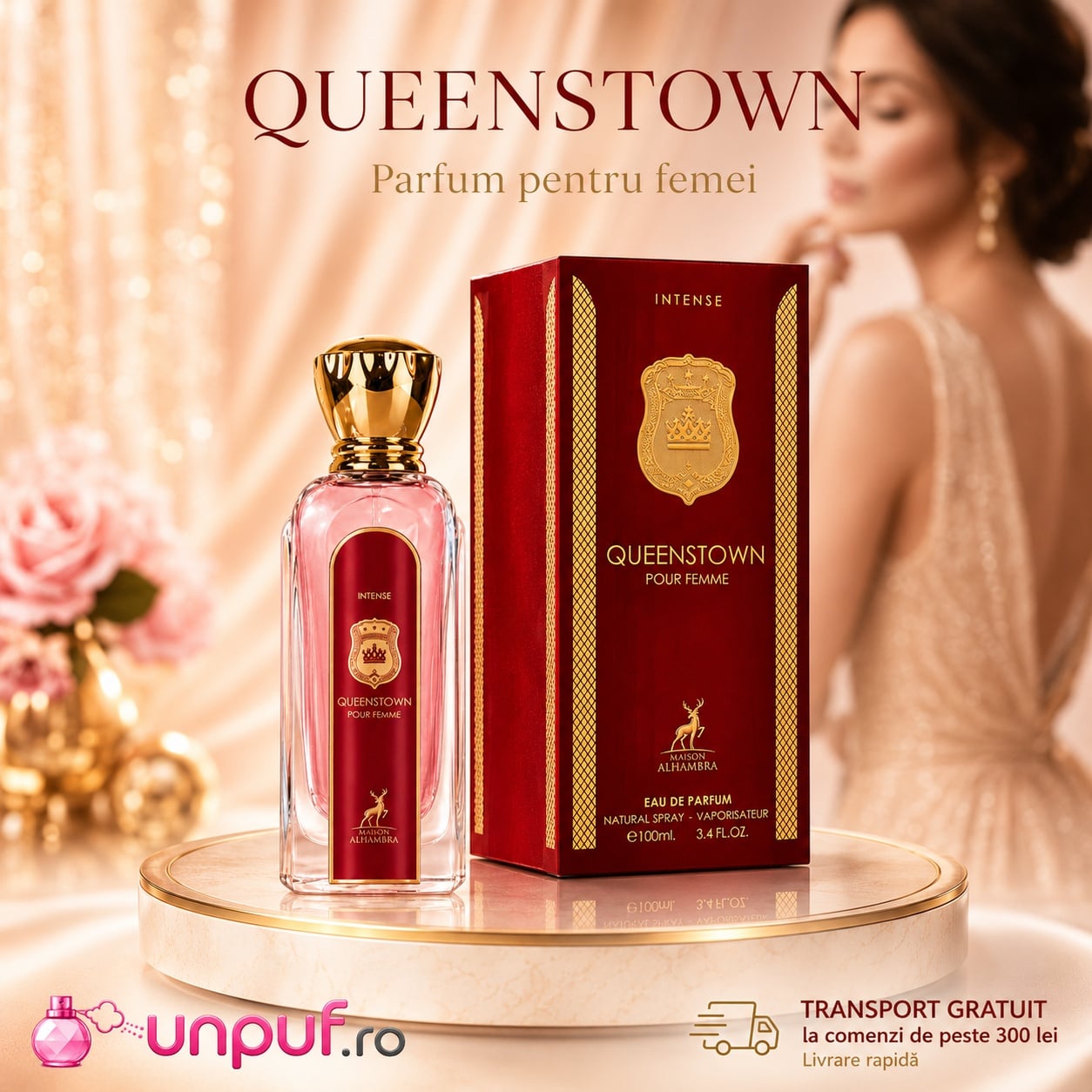 Queenstown Intense Maison Alhambra parfum de damă cu transport gratuit la comenzi de peste 300 lei unpuf.ro