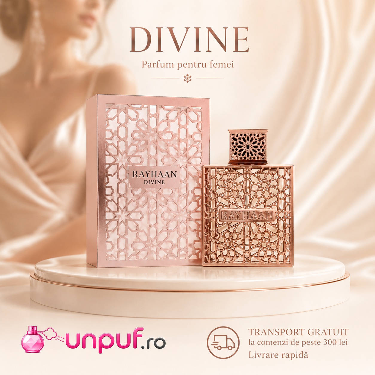 Rayhaan Divine parfum arabesc disponibil pe unpuf.ro cu transport gratuit peste 300 lei și livrare rapidă