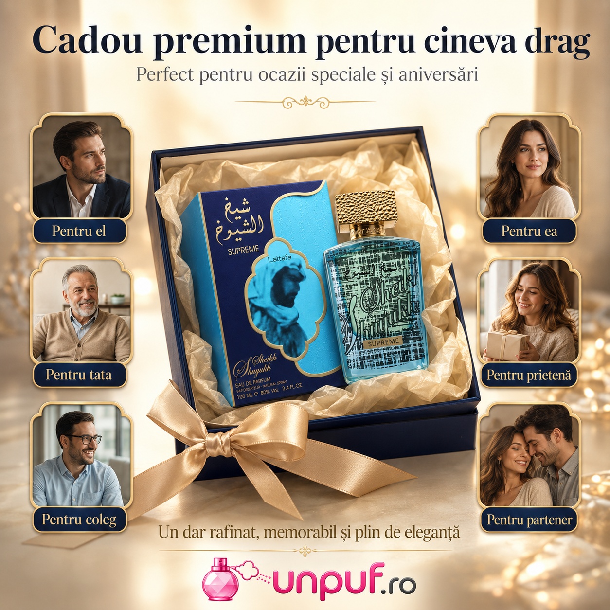 Sheikh Al Shuyukh Supreme Lattafa cadou premium pentru el, tată, coleg, prieten, partener sau cineva drag