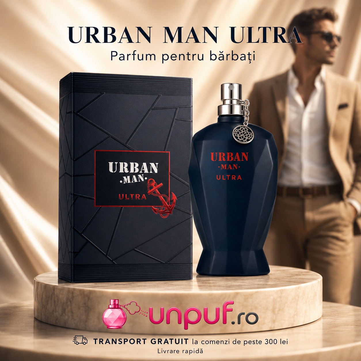 Urban Man Ultra Fragrance World parfum bărbătesc intens, elegant și persistent cu prezentare premium