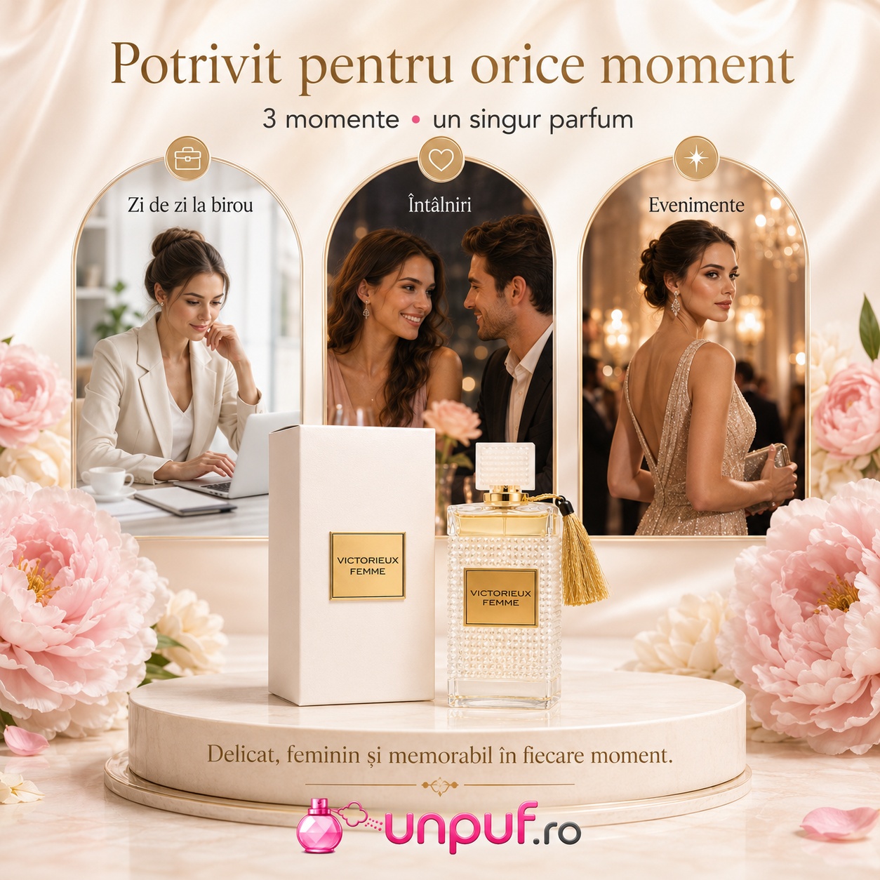Parfum Vurv Victorieux Femme potrivit pentru zi de zi la birou, întâlniri și evenimente elegante