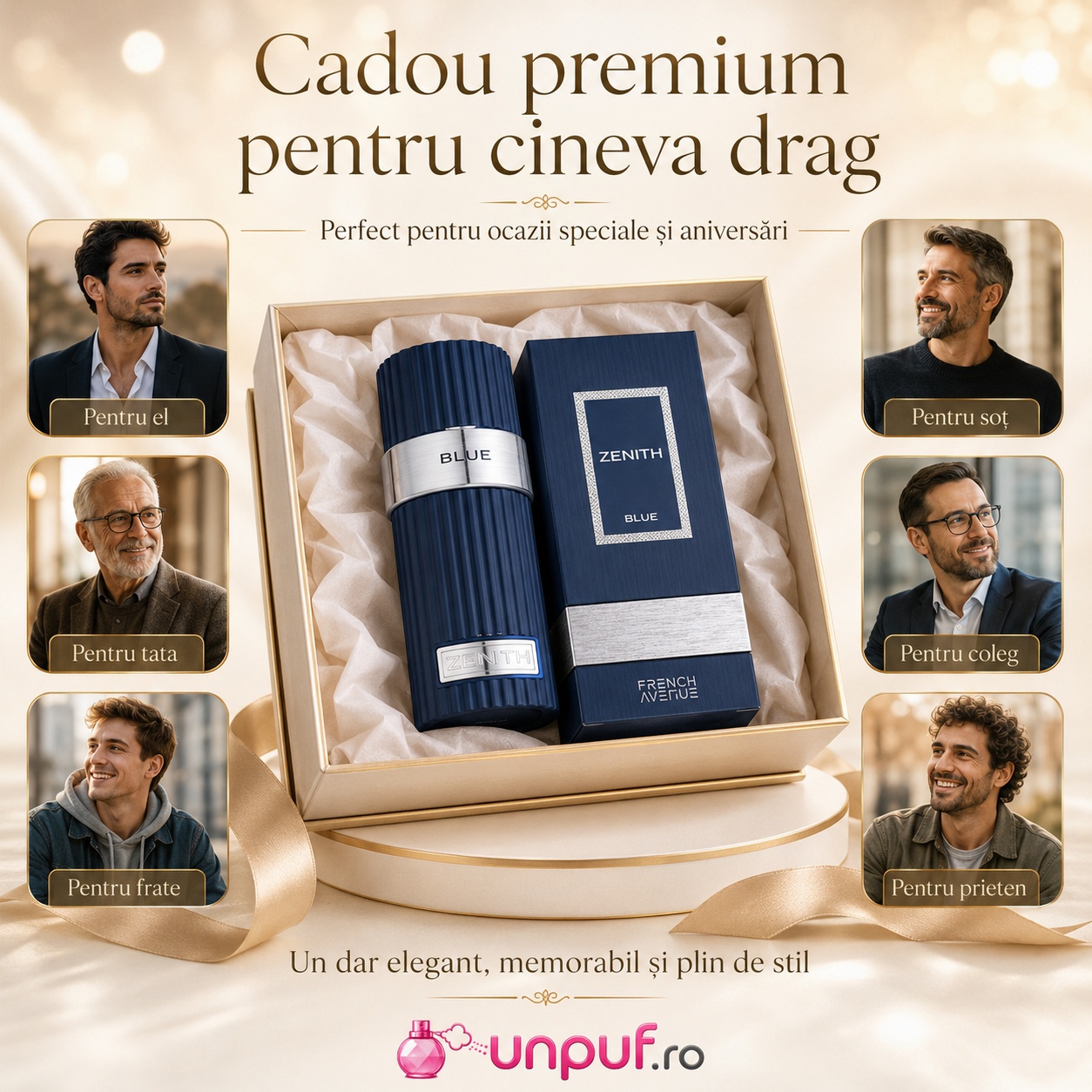 Zenith Blue cadou premium pentru el, soț, tată, frate, coleg sau prieten