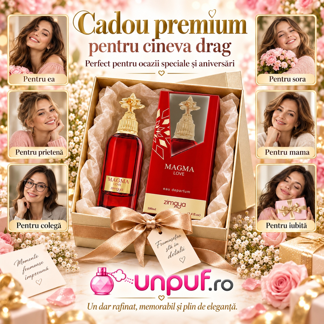 Zimaya Magma Love cadou premium pentru ea, soră, mamă, prietenă, colegă sau iubită