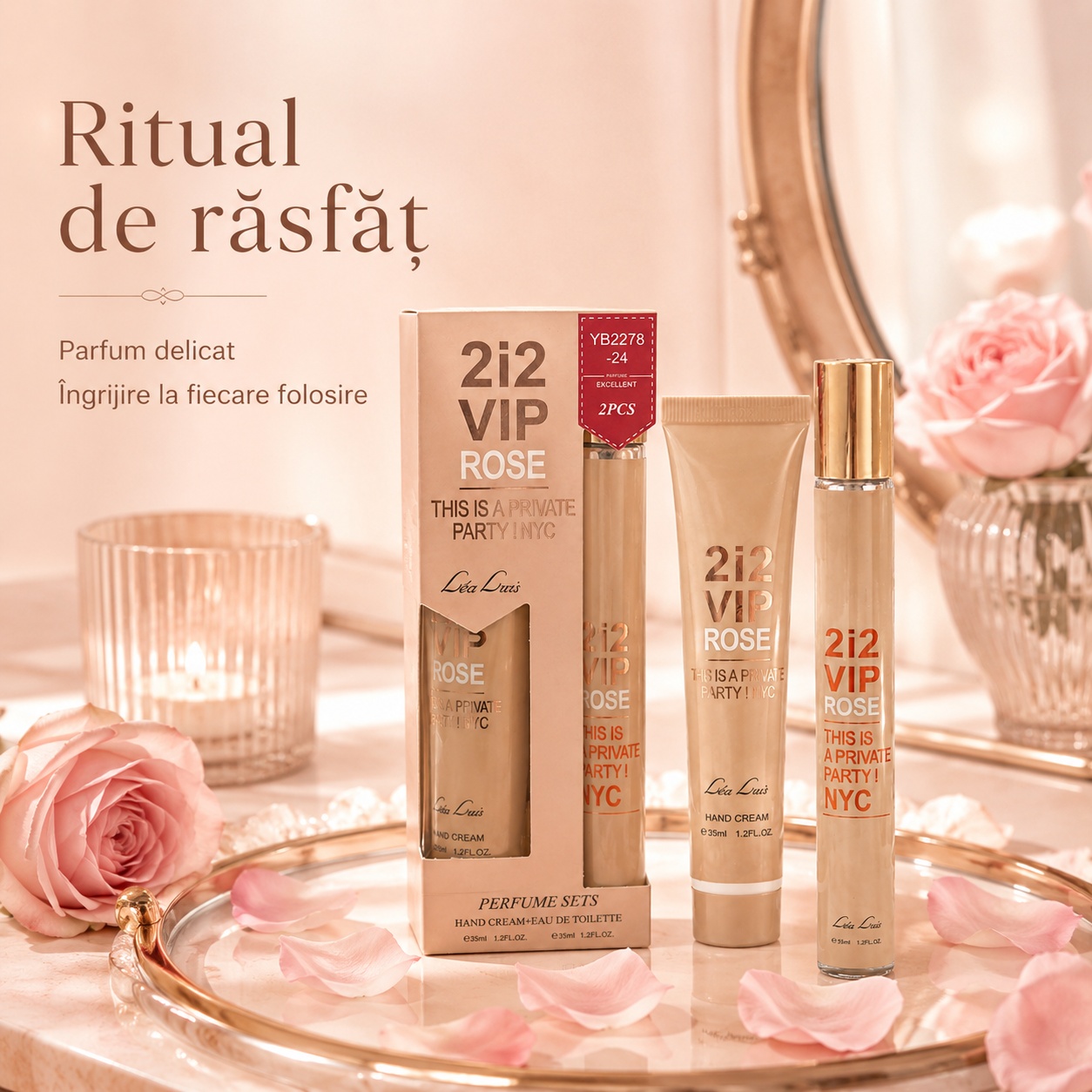 2i2 VIP Rose ritual de răsfăț, parfum delicat și &icirc;ngrijire la fiecare folosire