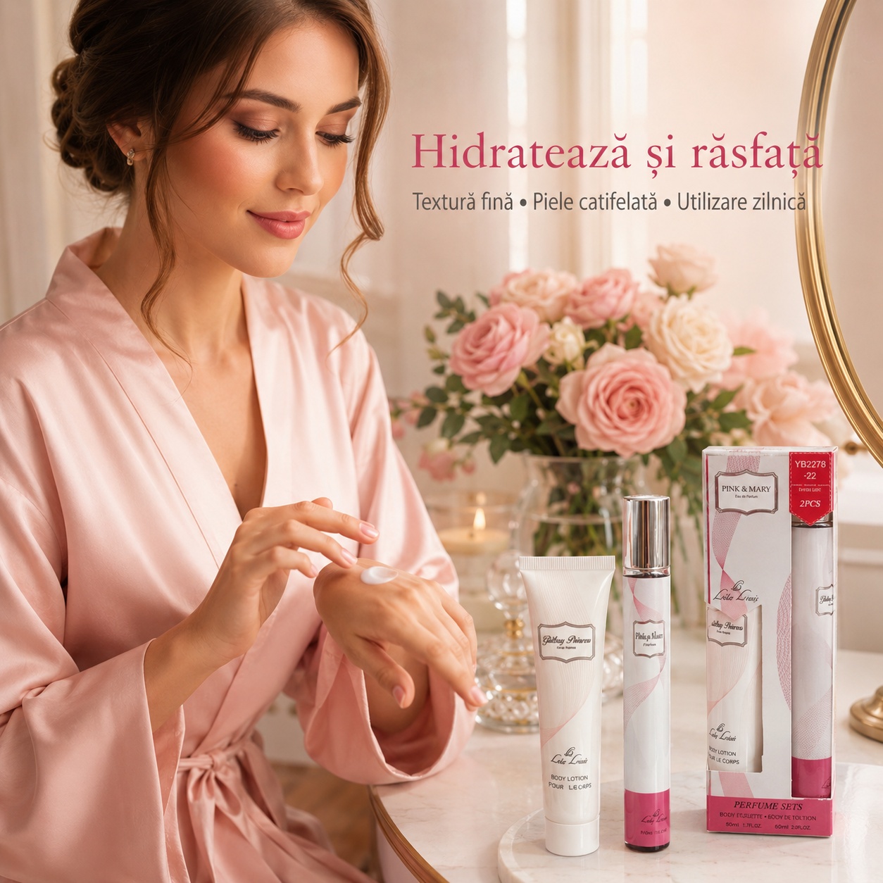 Pink and Mary body lotion 35 ml, hidratează și răsfață pielea