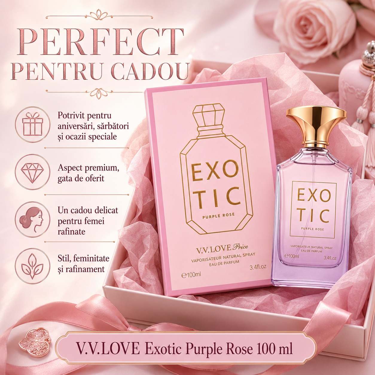 V.V. Love Exotic PurpleRose parfum cadou elegant pentru femei