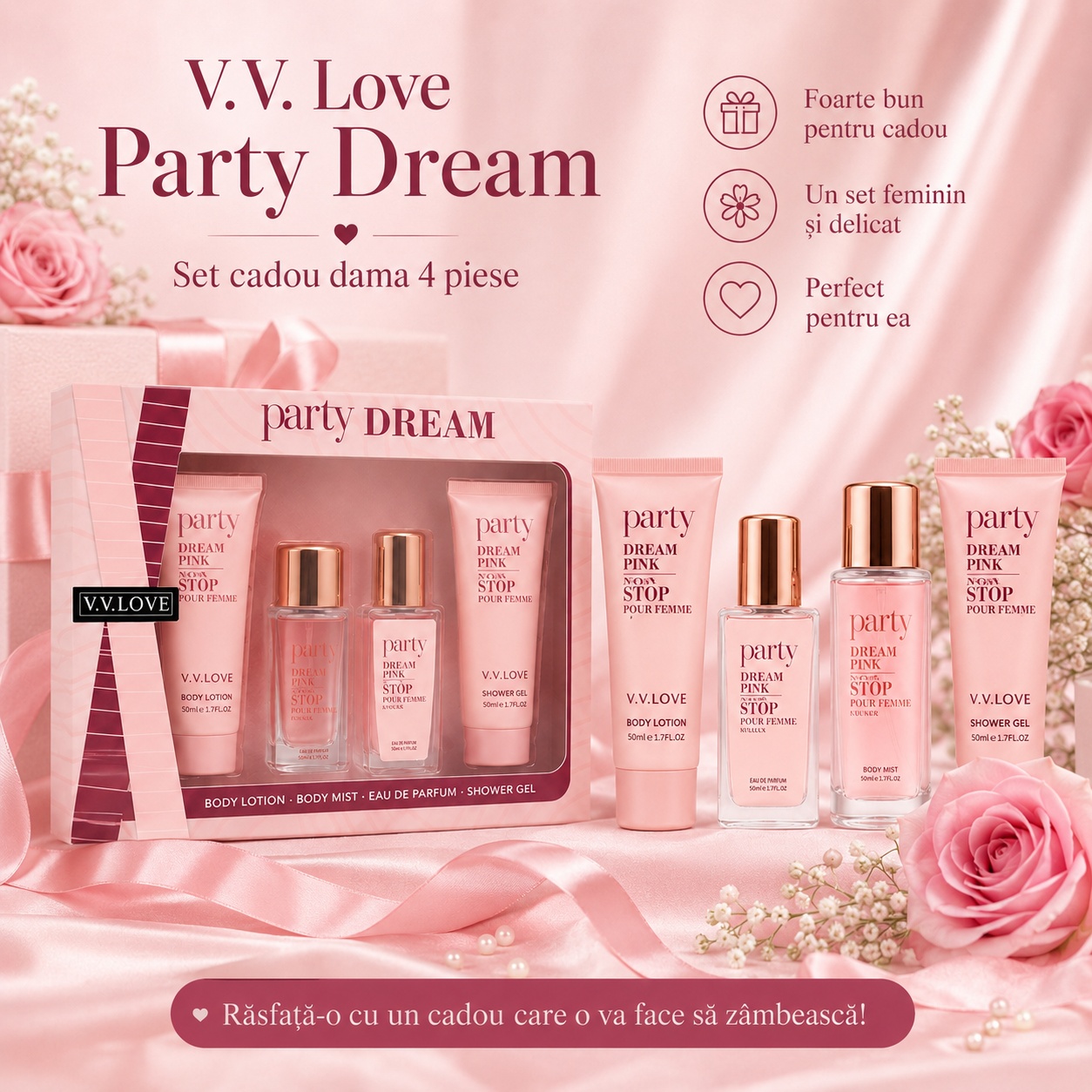 V.V. Love Party Dream set cadou foarte bun pentru cadou