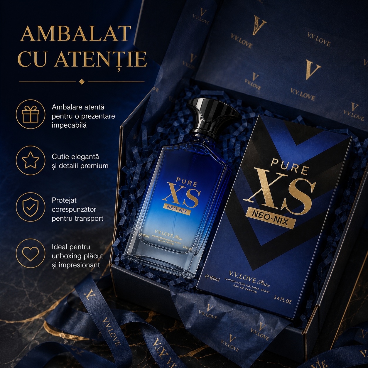 Ambalaj premium VV Love Pure XS Neo Nix Eau de Parfum 100 ml