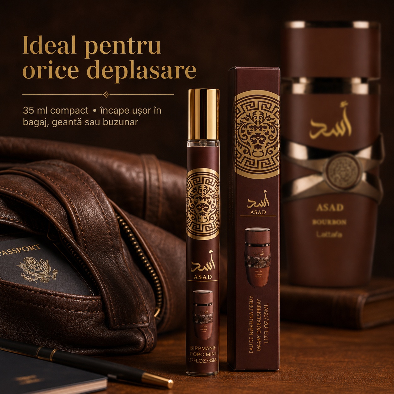 Asad 35 ml ideal pentru orice deplasare parfum compact pentru bagaj geantă sau buzunar