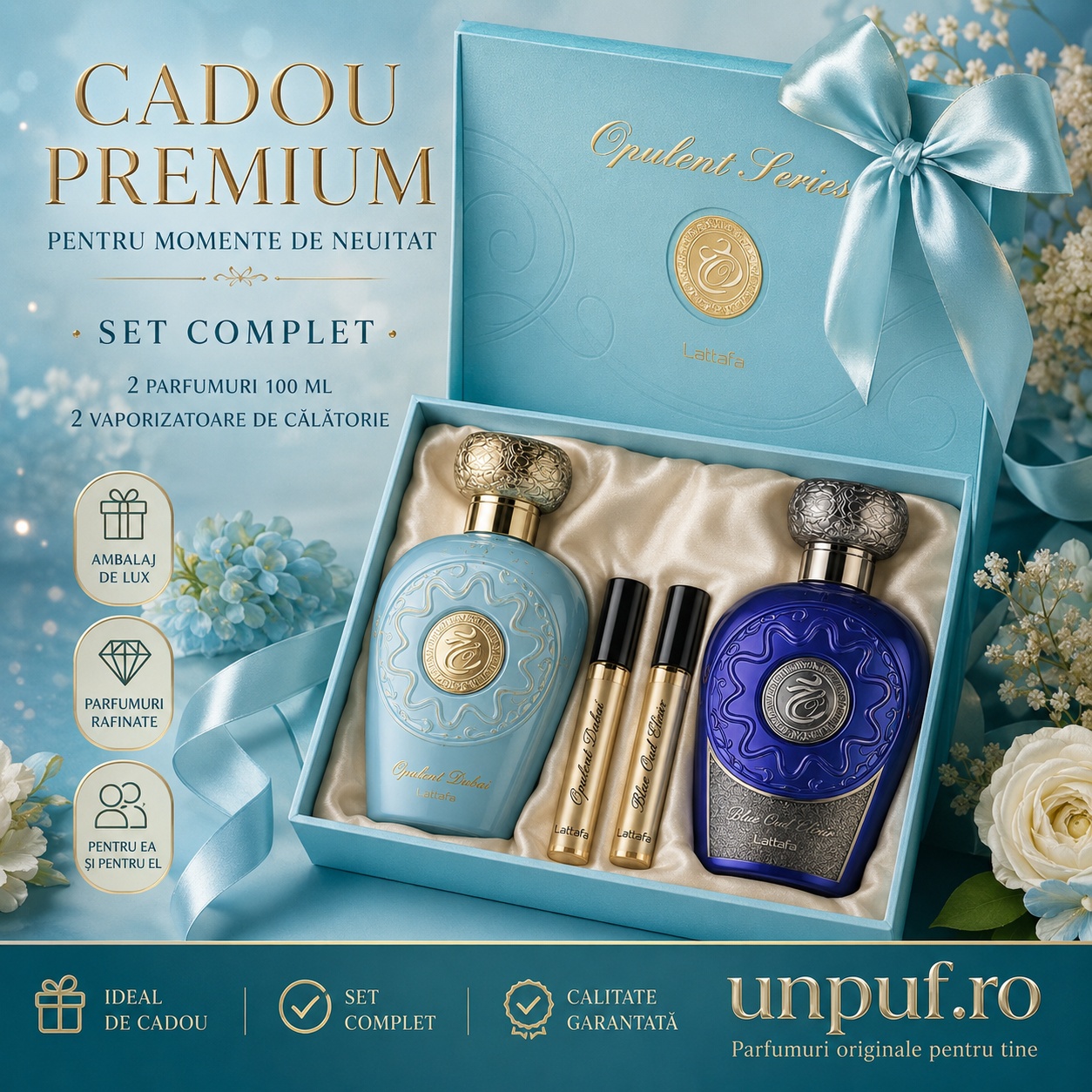 Parfum Original Opulent Collection Dubai & Blue Oud Elixir Lattafa ...