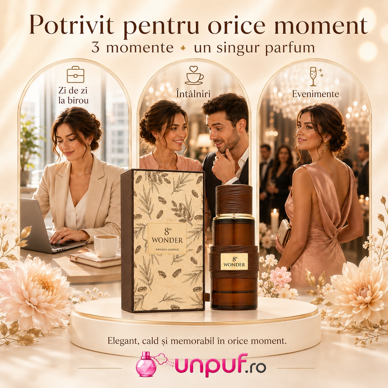 Parfum 8th Wonder French Avenue potrivit pentru zi de zi, birou, &icirc;nt&acirc;lniri și evenimente
