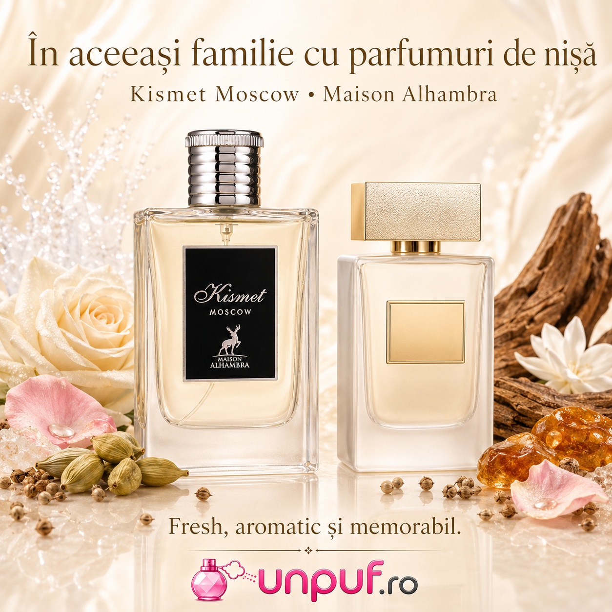 Alhambra Kismet Moscow în aceeași familie cu parfumuri de nișă, aromă fresh și memorabilă