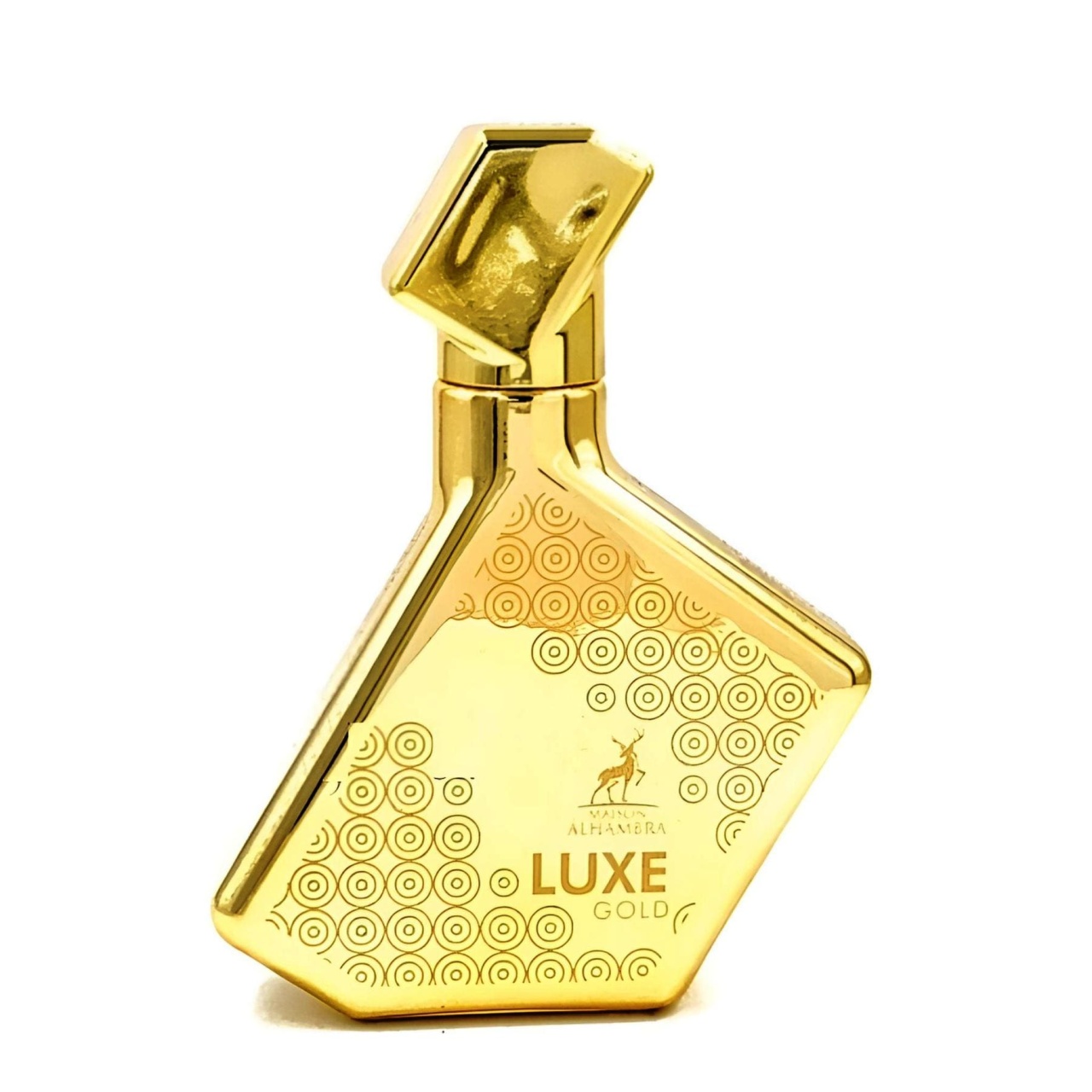 Sticlă Parfum Alhambra Luxe Gold Maison Alhambra 100 ml prezentare individuală