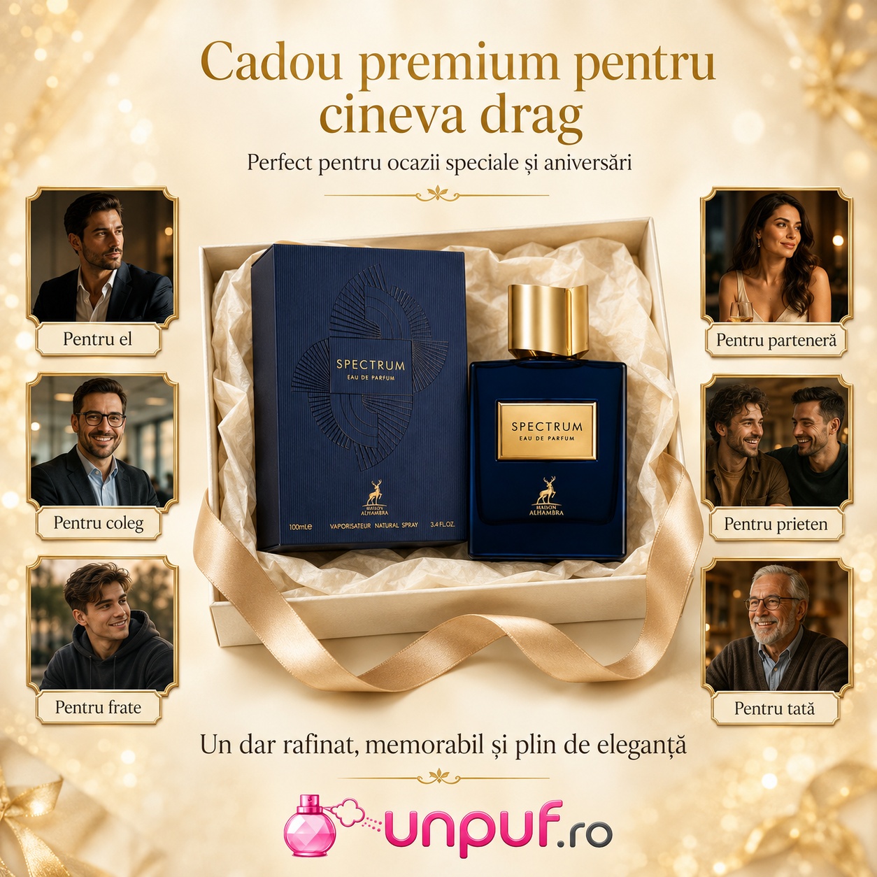 Alhambra Spectrum cadou premium pentru bărbat iubit soț tată frate prieten sau coleg