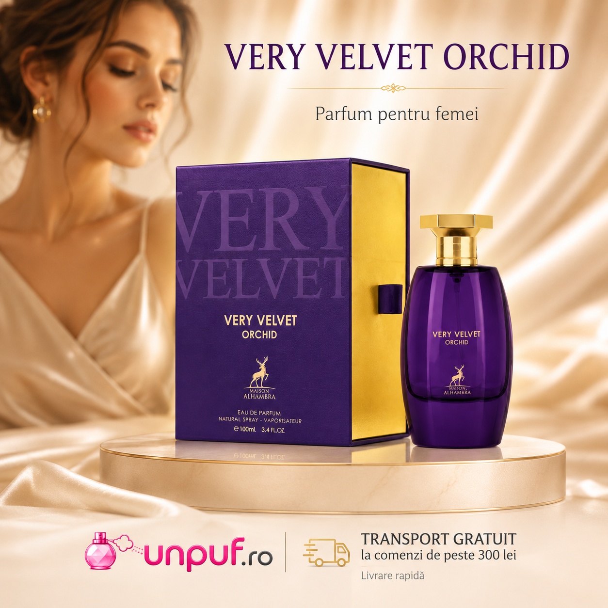 Alhambra Very Velvet Orchid parfum elegant floral pentru femei și bărbați