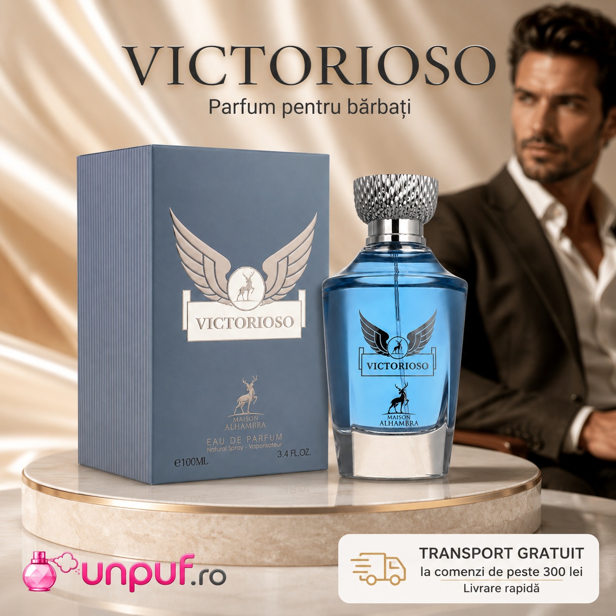 Alhambra Victorioso parfum bărbătesc elegant fresh și memorabil pentru momente speciale