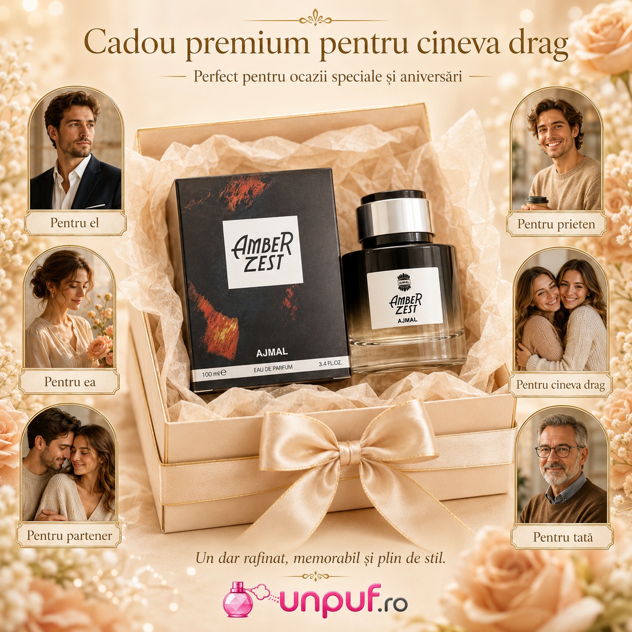 Ajmal Amber Zest 100 ml cadou premium pentru cineva drag, parfum arabesc elegant și memorabil