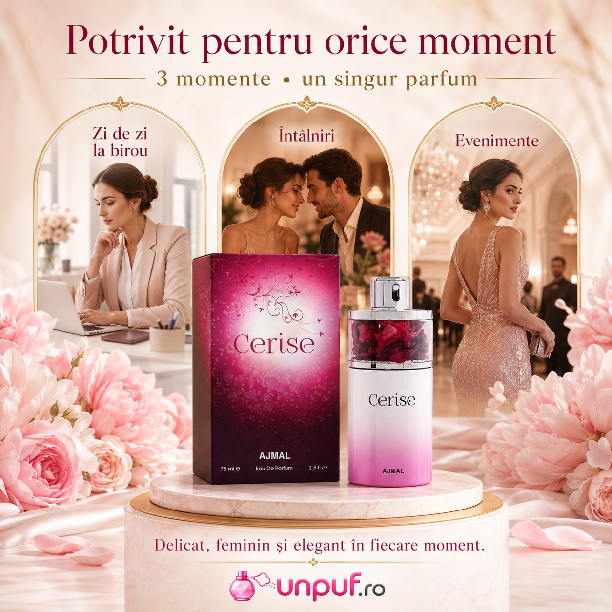 Ajmal Cerise potrivit pentru zi de zi la birou, întâlniri și evenimente elegante