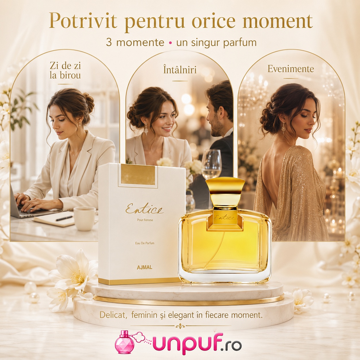 Ajmal Entice potrivit pentru zi de zi, birou, întâlniri și evenimente