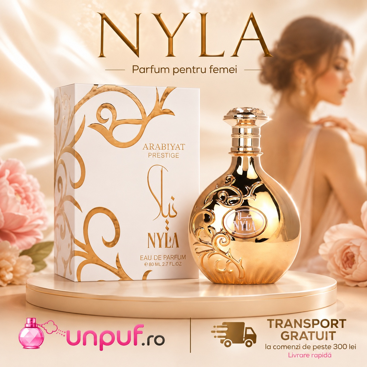 Parfum Arabiyat Prestige Nyla cu transport gratuit la comenzi eligibile UnPuf.ro