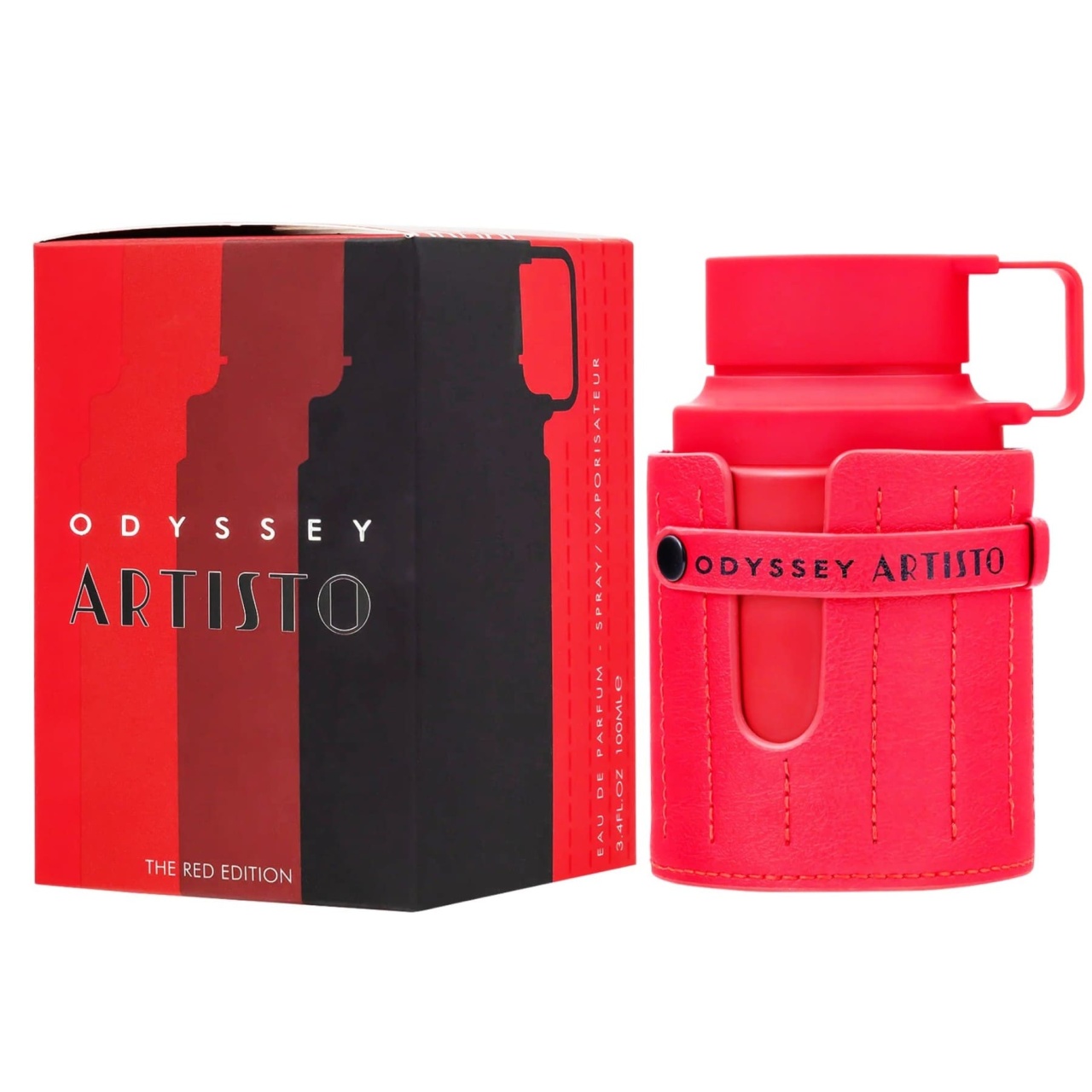Cutie originală Armaf Odyssey Artisto 100 ml The Red Edition și flacon roșu