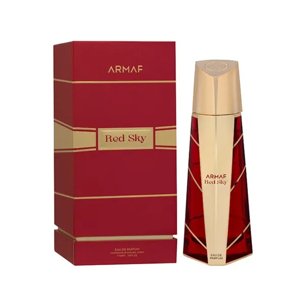 Cutie originală Armaf Red Sky 105 ml și flacon roșu auriu parfum unisex