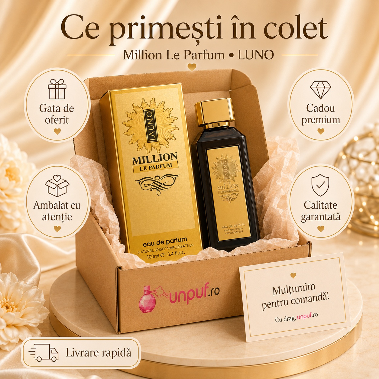 La Uno Million Le Parfum inspirat din 1 Million Parfum Rabanne