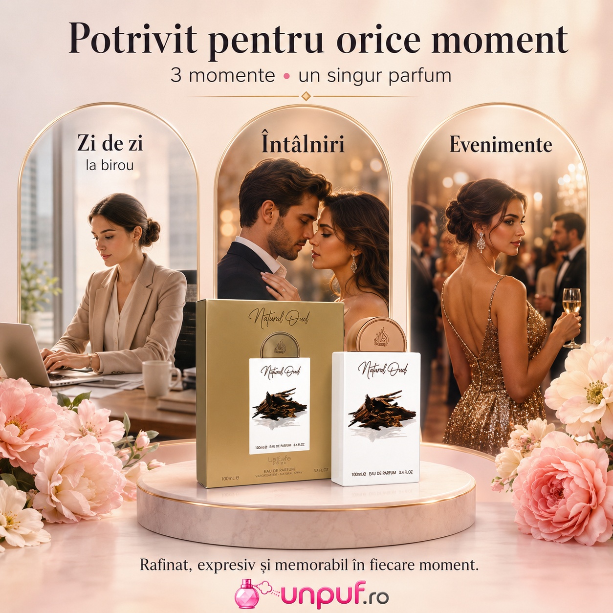 Lattafa Natural Oud potrivit pentru zi de zi la birou, &icirc;nt&acirc;lniri și evenimente