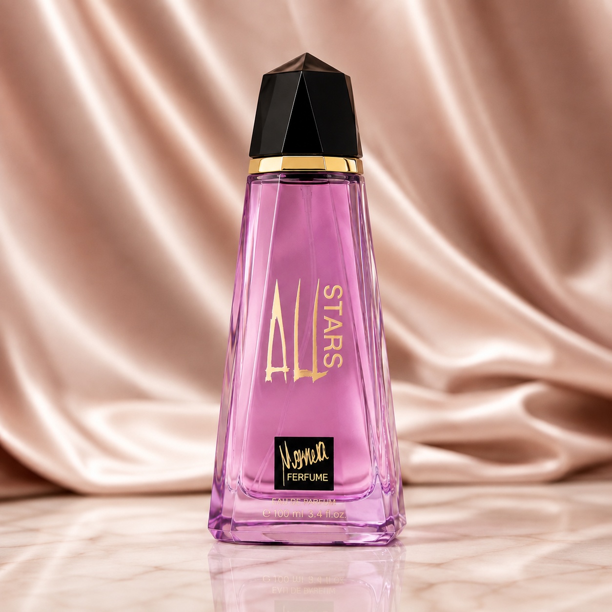 Sticlă Memwa All Stars Eau de Parfum 100ml, parfum arabesc lila cu design elegant