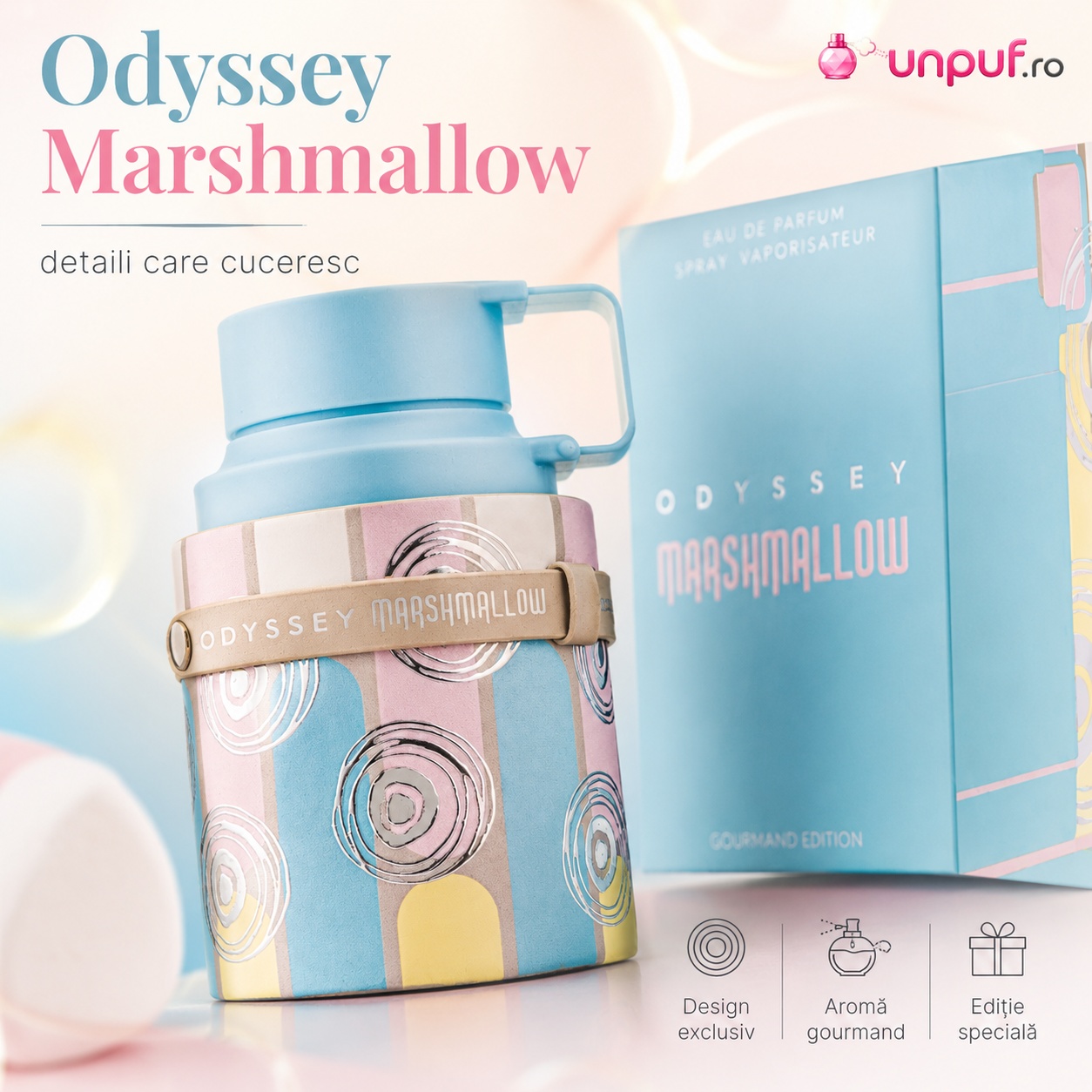Odyssey Marshmallow Gourmand Edition Armaf detalii care cuceresc design exclusiv aromă gourmand ediție specială
