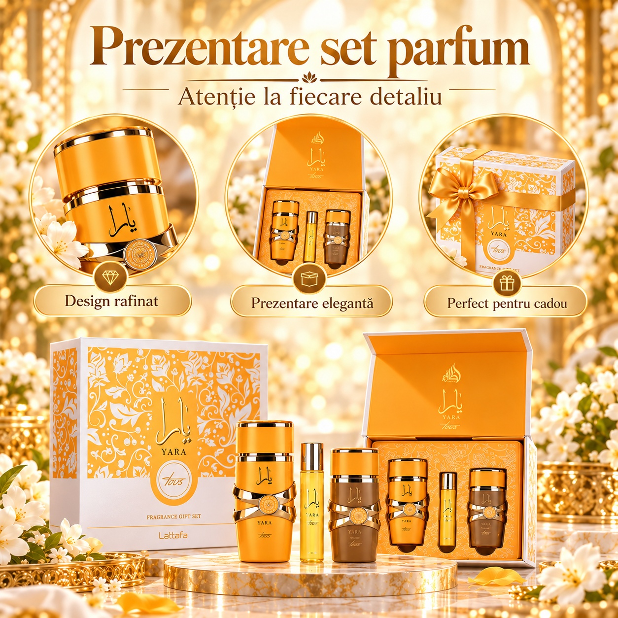 Prezentare Lattafa Yara Tous set parfum atenție la fiecare detaliu