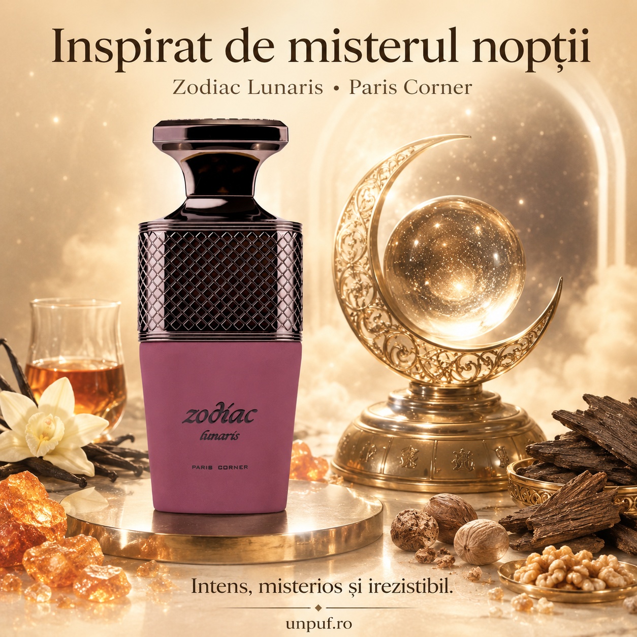 Zodiac Lunaris Paris Corner inspirat de misterul nopții parfum intens misterios și irezistibil